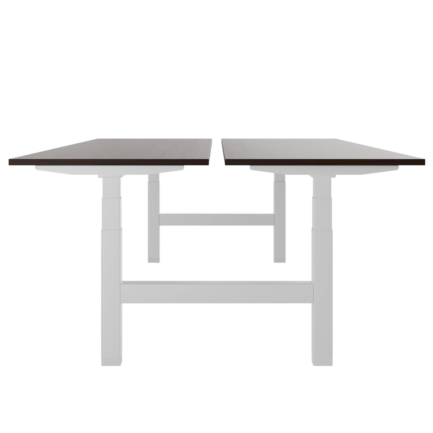 TELDRA Pro Team-Schreibtisch | 1600-1800 mm, elektrisch höhenverstellbar, Nussbaum