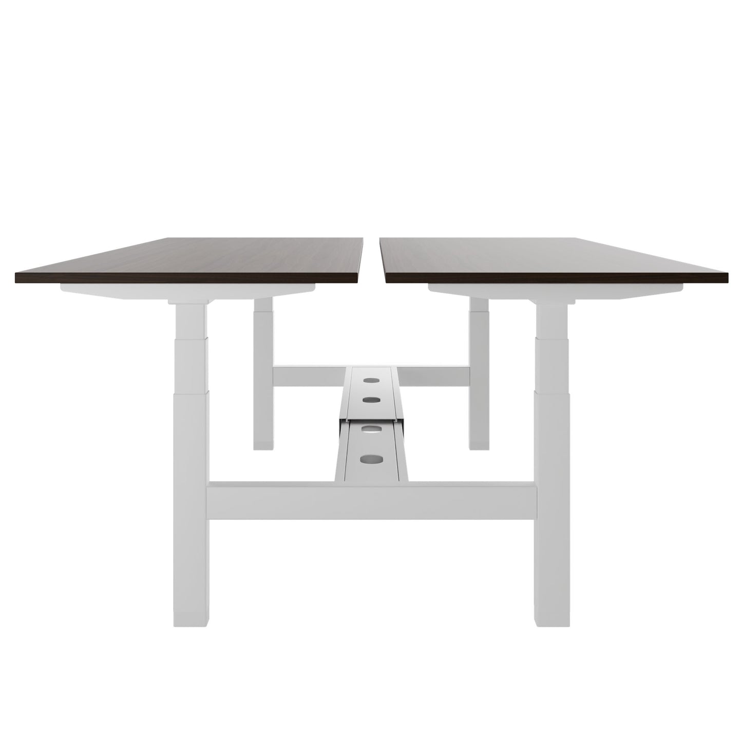 TELDRA Pro Team-Schreibtisch | 1600-1800 mm, elektrisch höhenverstellbar, Nussbaum