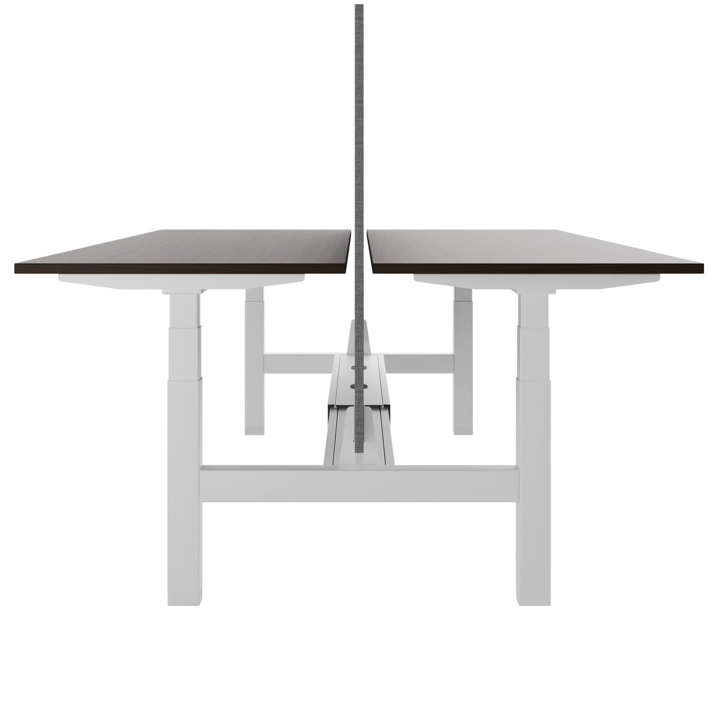 TELDRA Pro Team-Schreibtisch | 1600-1800 mm, elektrisch höhenverstellbar, Nussbaum