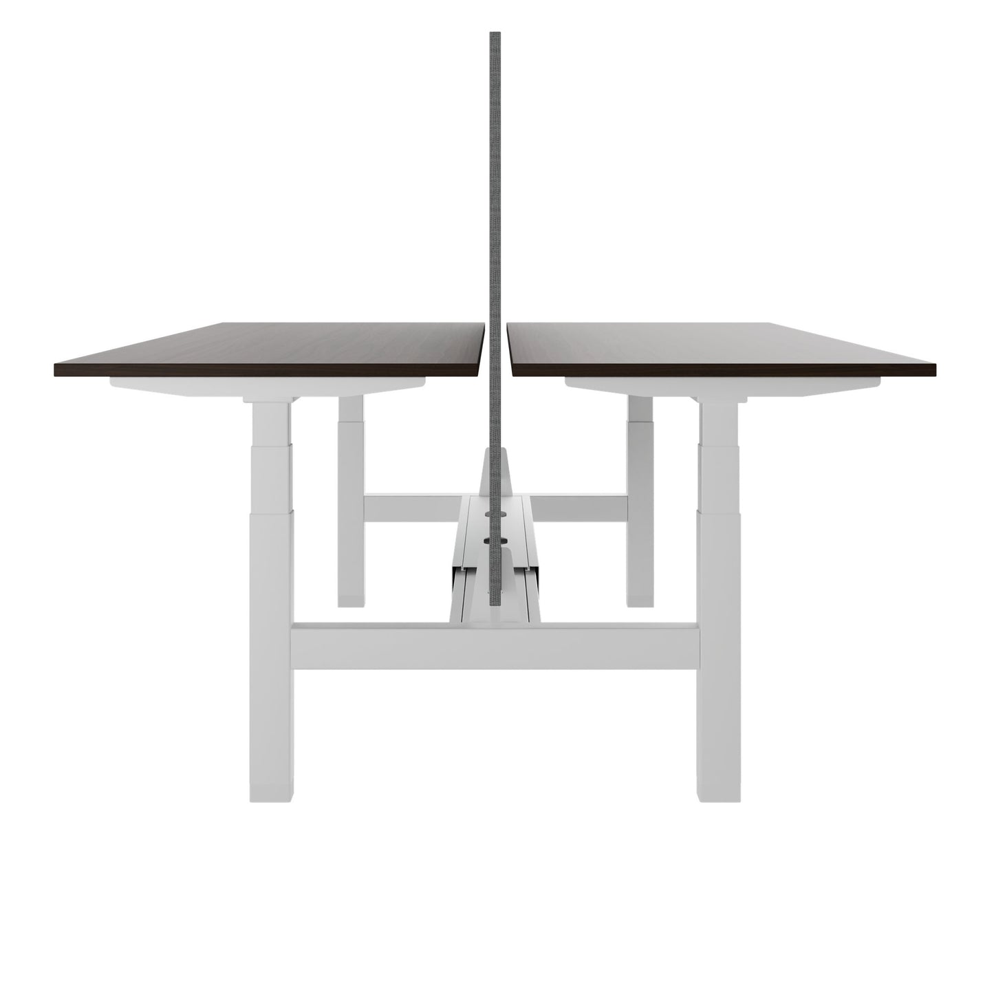 TELDRA Pro Team-Schreibtisch | 1600-1800 mm, elektrisch höhenverstellbar, Nussbaum