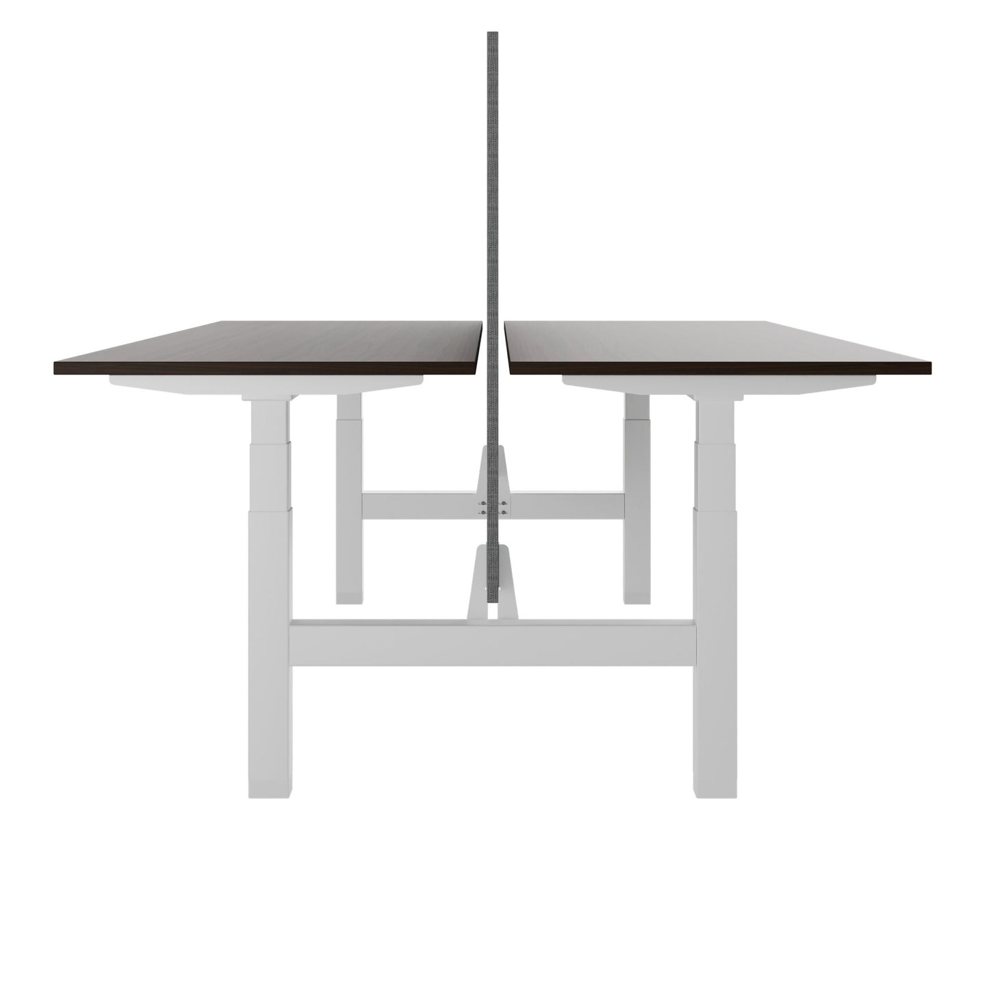 TELDRA Pro Team-Schreibtisch | 1600-1800 mm, elektrisch höhenverstellbar, Nussbaum