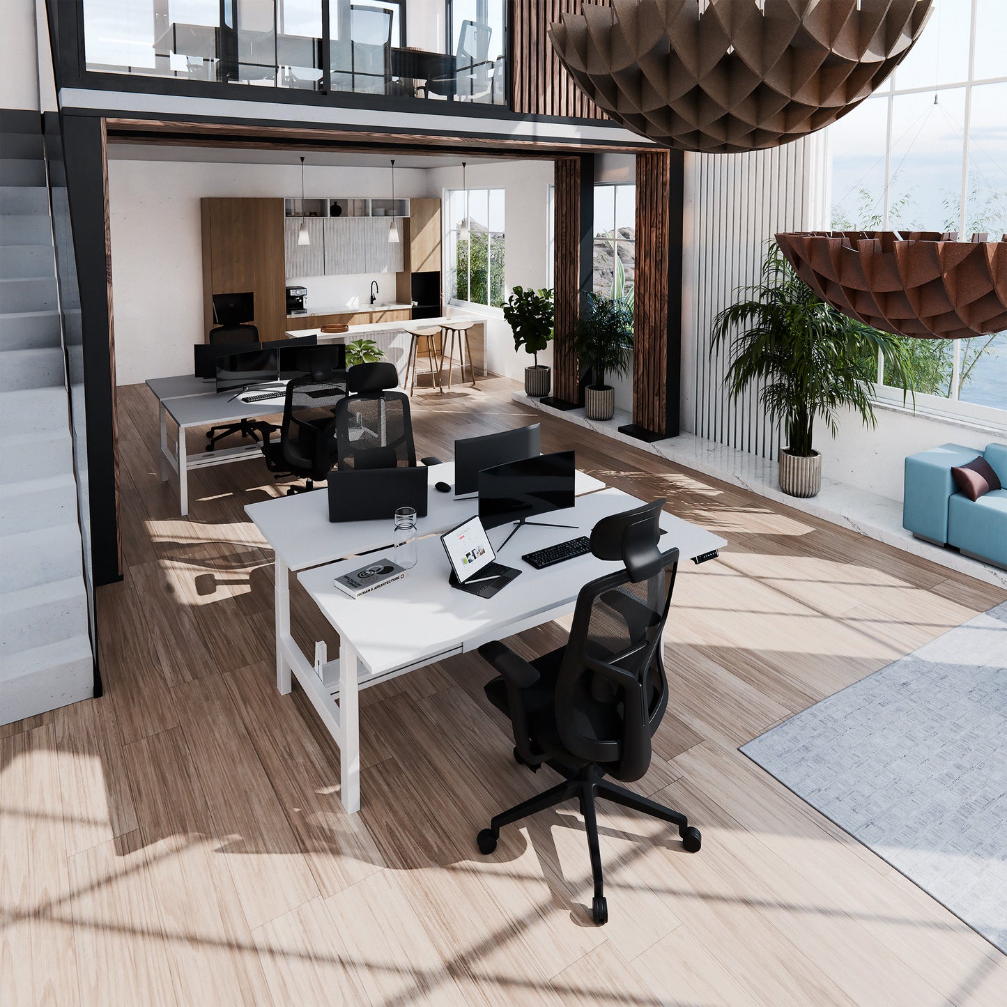 Bureau TELDRA Pro Team | 1600-1800 mm, réglable en hauteur électriquement, gris perle