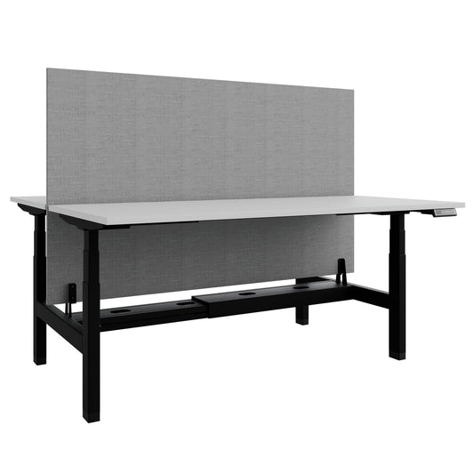 TELDRA Pro Team-Schreibtisch | 1600-1800 mm, elektrisch höhenverstellbar, Perlgrau