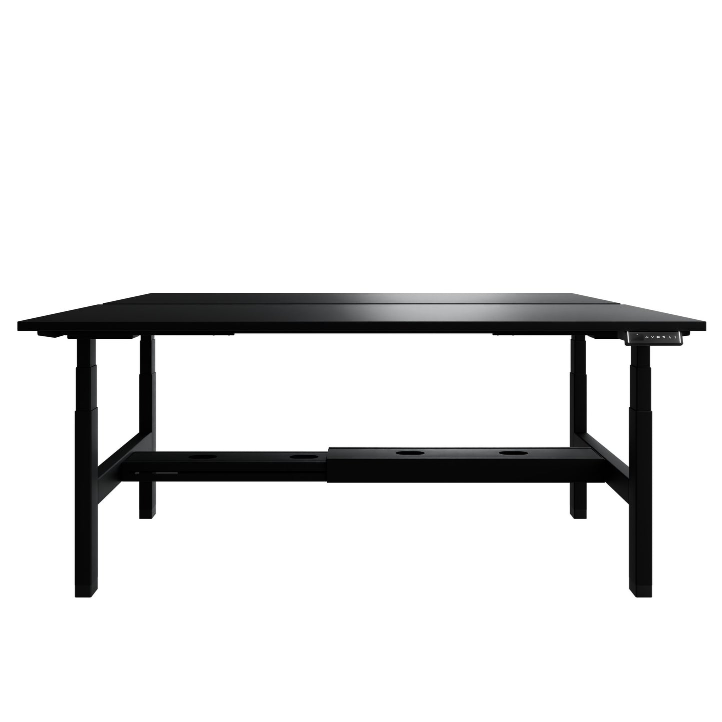 TELDRA Pro Team-Schreibtisch | 1600-1800 mm, elektrisch höhenverstellbar, Schwarz