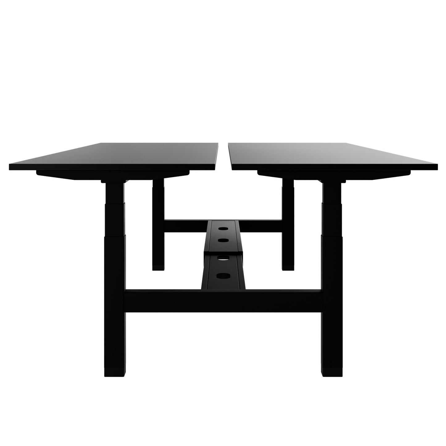 TELDRA Pro Team-Schreibtisch | 1600-1800 mm, elektrisch höhenverstellbar, Schwarz