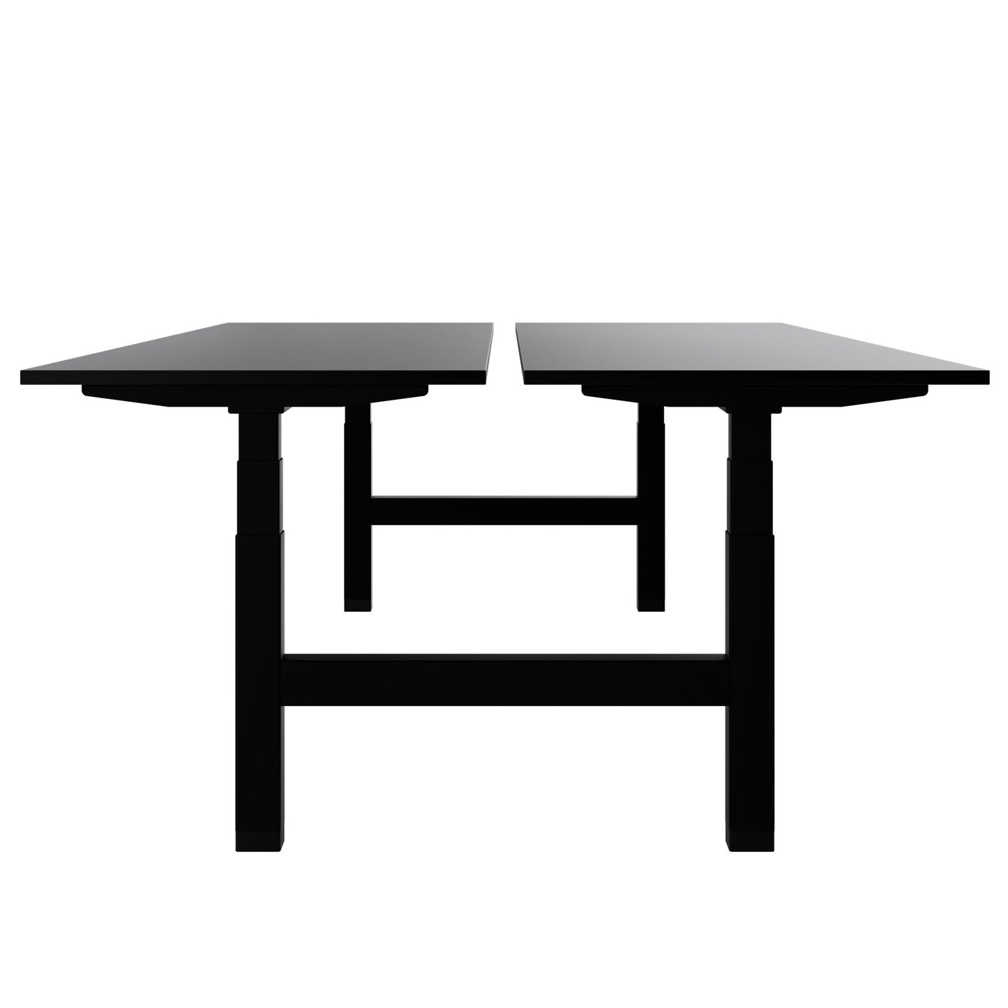 TELDRA Pro Team-Schreibtisch | 1600-1800 mm, elektrisch höhenverstellbar, Schwarz