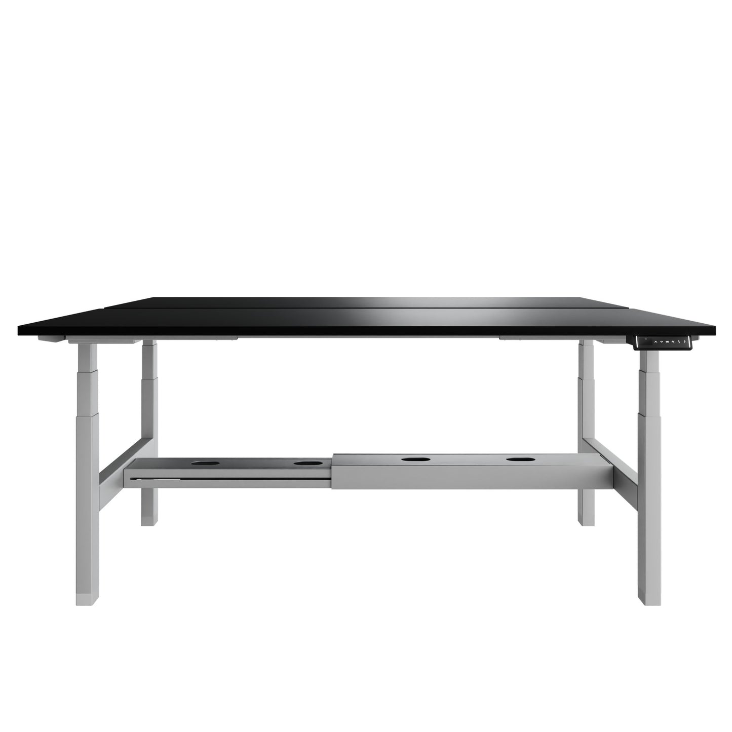 TELDRA Pro Team-Schreibtisch | 1600-1800 mm, elektrisch höhenverstellbar, Schwarz