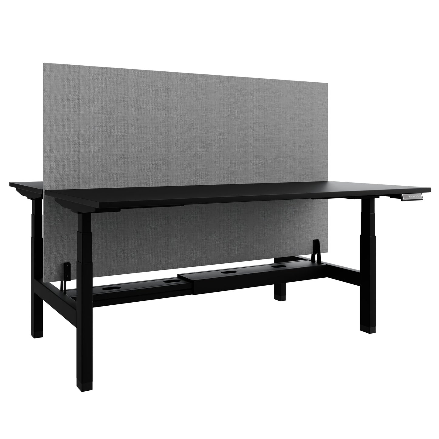 TELDRA Pro Team-Schreibtisch | 1600-1800 mm, elektrisch höhenverstellbar, Schwarz