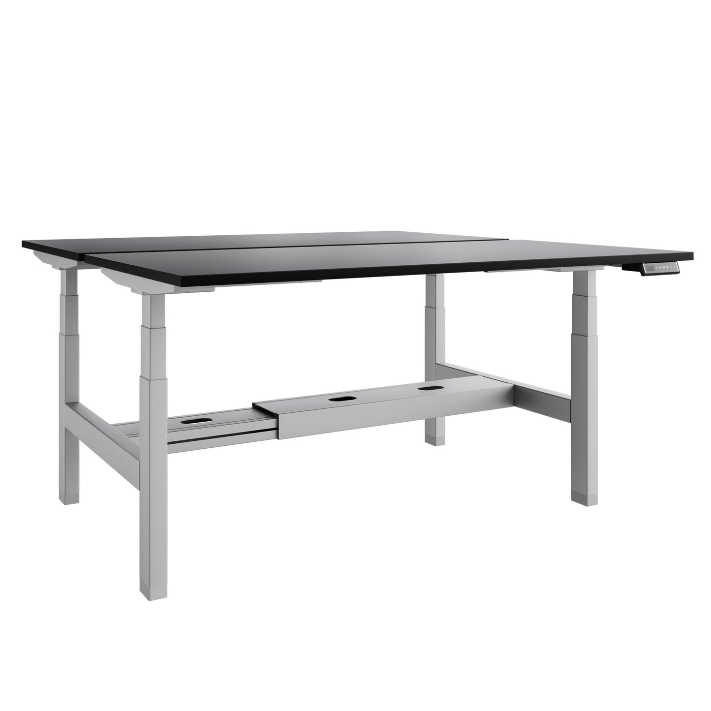 TELDRA Pro Team-Schreibtisch | 1600-1800 mm, elektrisch höhenverstellbar, Schwarz