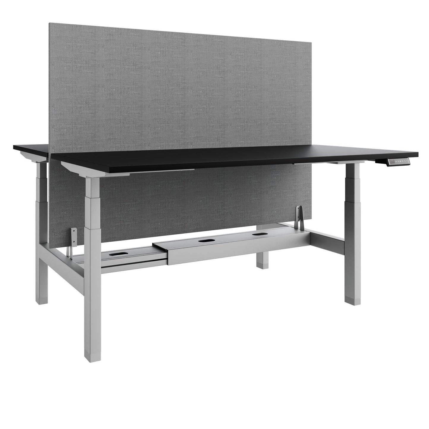 TELDRA Pro Team-Schreibtisch | 1600-1800 mm, elektrisch höhenverstellbar, Schwarz