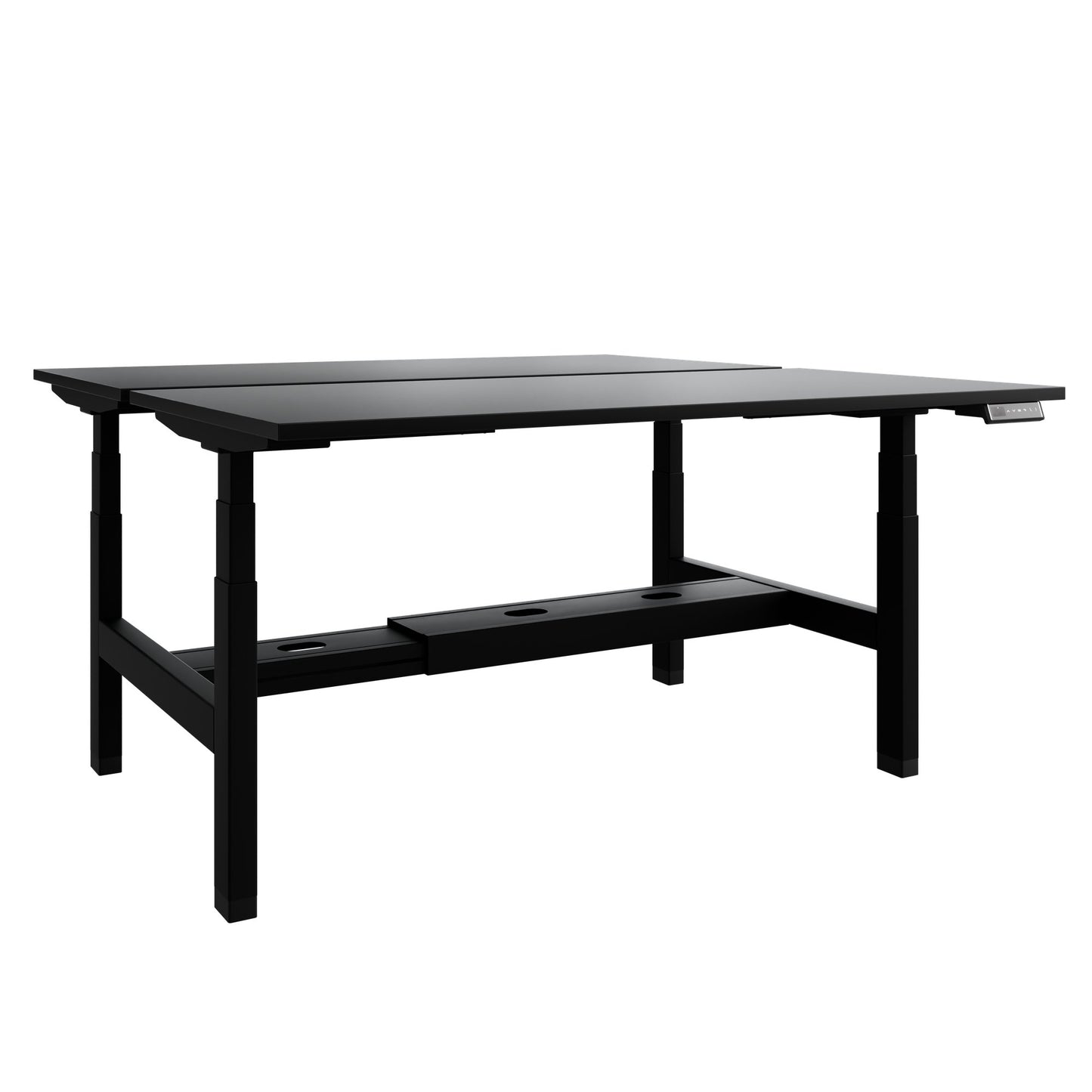 TELDRA Pro Team-Schreibtisch | 1600-1800 mm, elektrisch höhenverstellbar, Schwarz