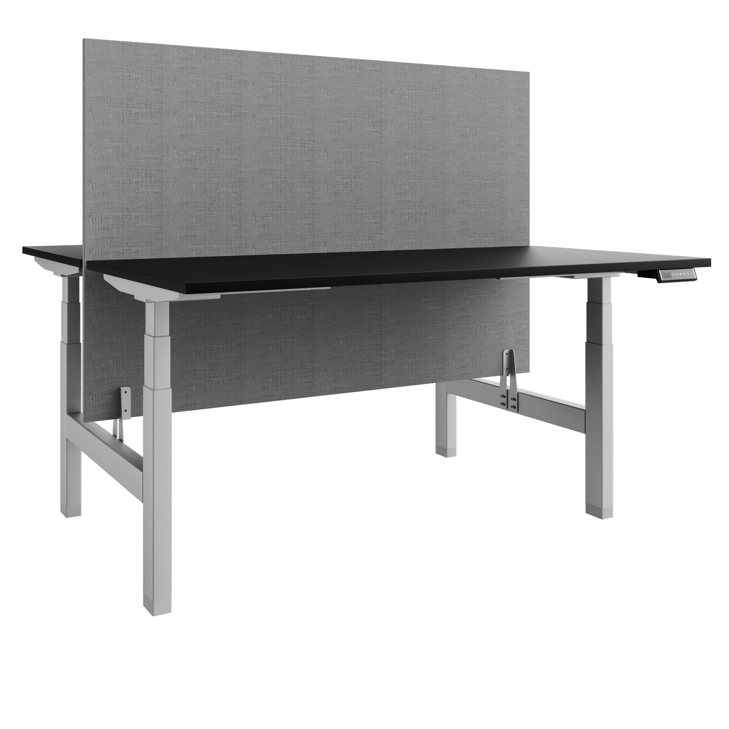 TELDRA Pro Team-Schreibtisch | 1600-1800 mm, elektrisch höhenverstellbar, Schwarz