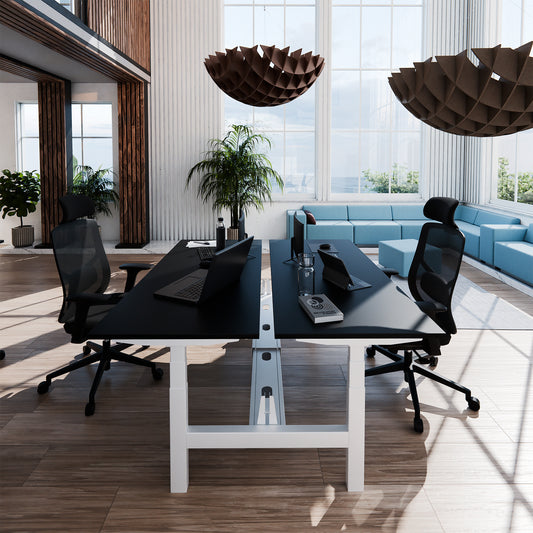 TELDRA Pro Team Desk | 1600-1800 mm, electrically height-adjustable, black