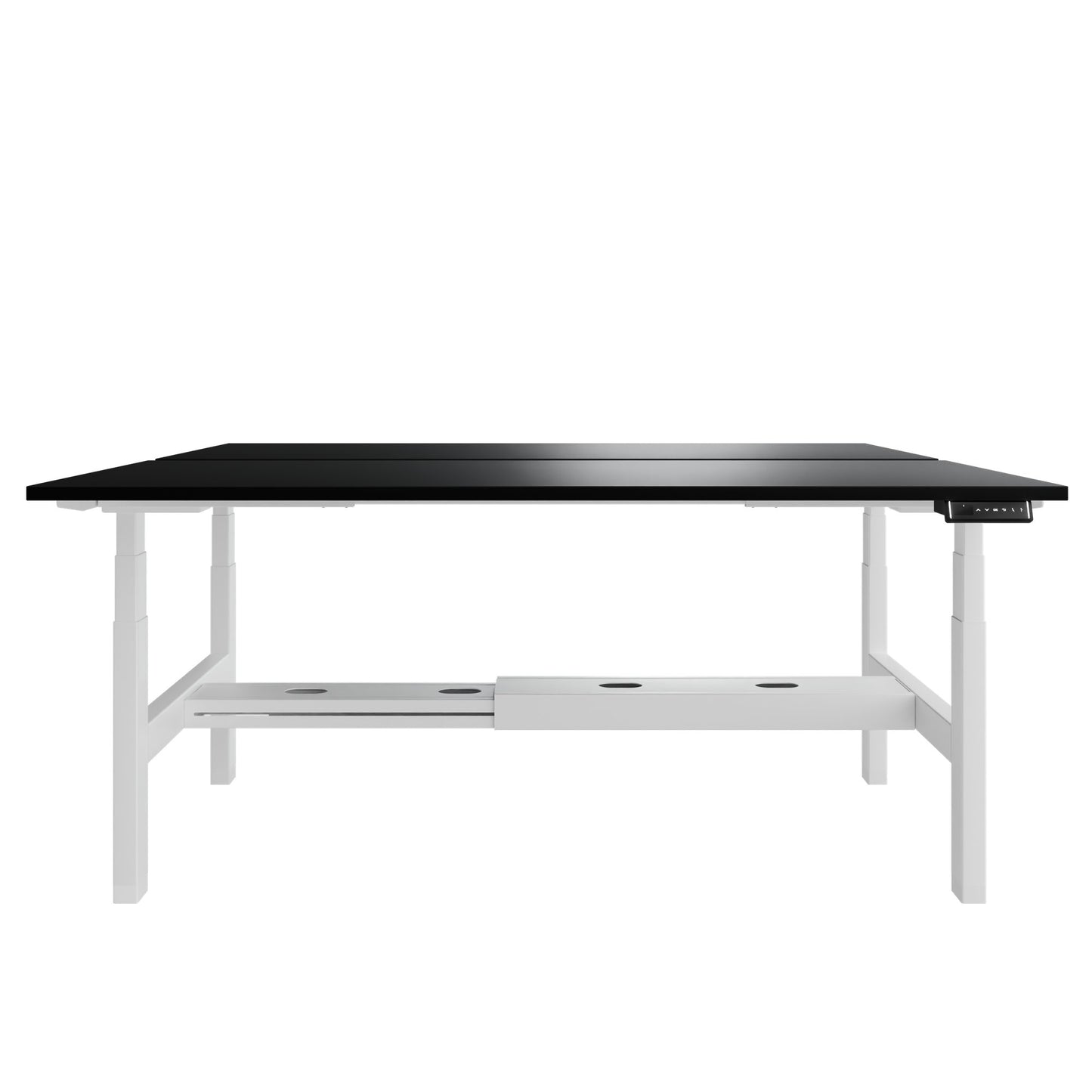 TELDRA Pro Team-Schreibtisch | 1600-1800 mm, elektrisch höhenverstellbar, Schwarz