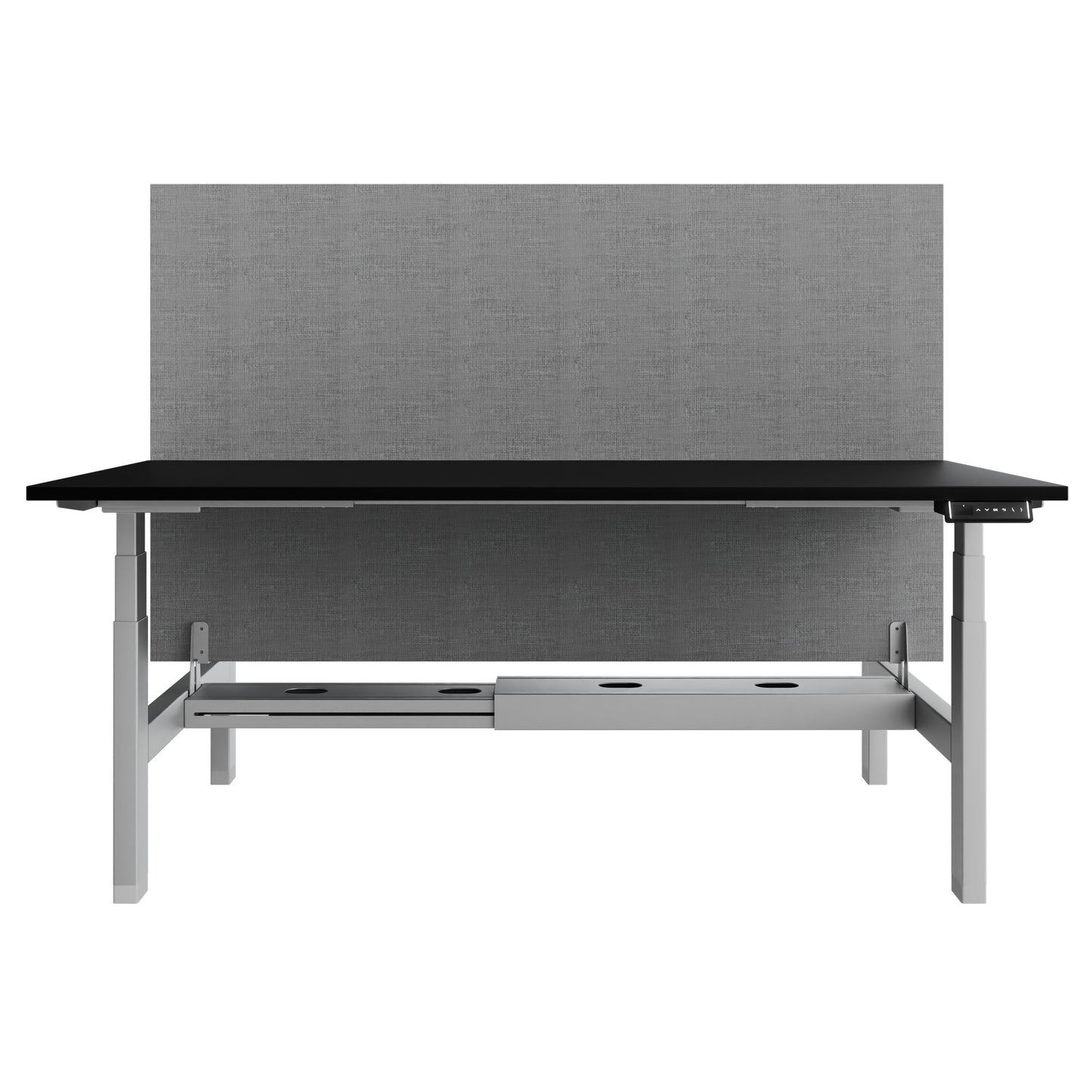 TELDRA Pro Team-Schreibtisch | 1600-1800 mm, elektrisch höhenverstellbar, Schwarz