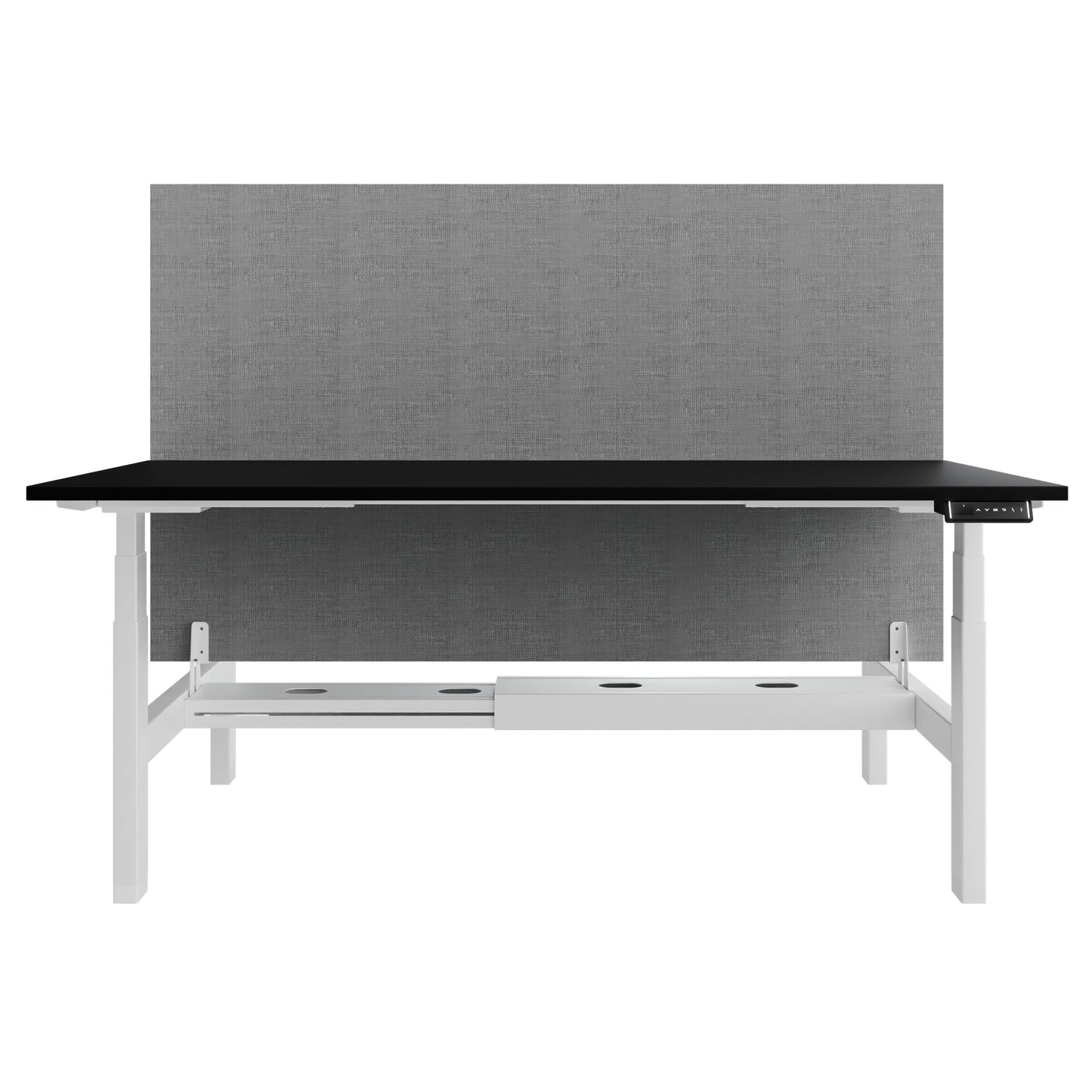 TELDRA Pro Team-Schreibtisch | 1600-1800 mm, elektrisch höhenverstellbar, Schwarz