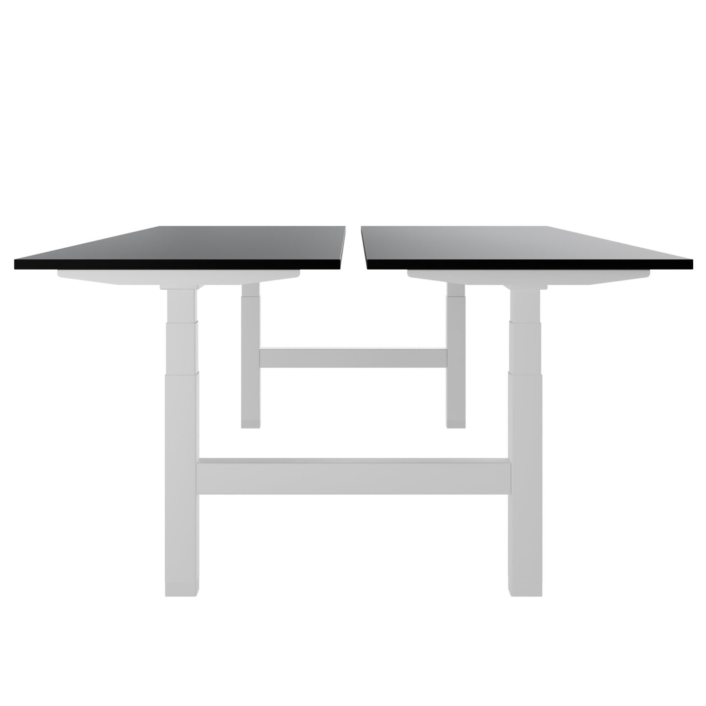 TELDRA Pro Team-Schreibtisch | 1600-1800 mm, elektrisch höhenverstellbar, Schwarz