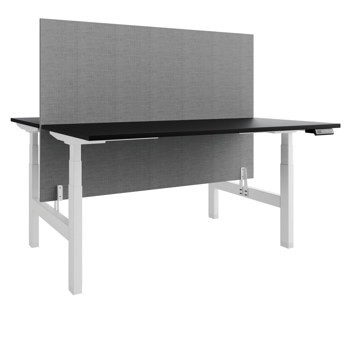 TELDRA Pro Team-Schreibtisch | 1600-1800 mm, elektrisch höhenverstellbar, Schwarz