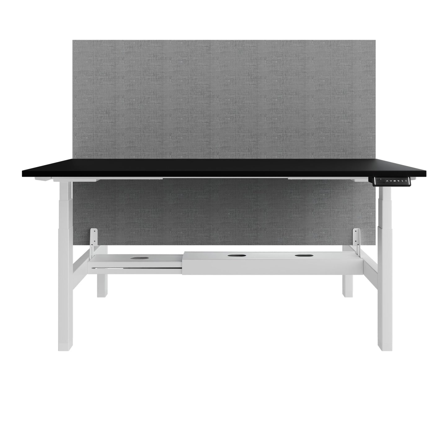 TELDRA Pro Team-Schreibtisch | 1600-1800 mm, elektrisch höhenverstellbar, Schwarz