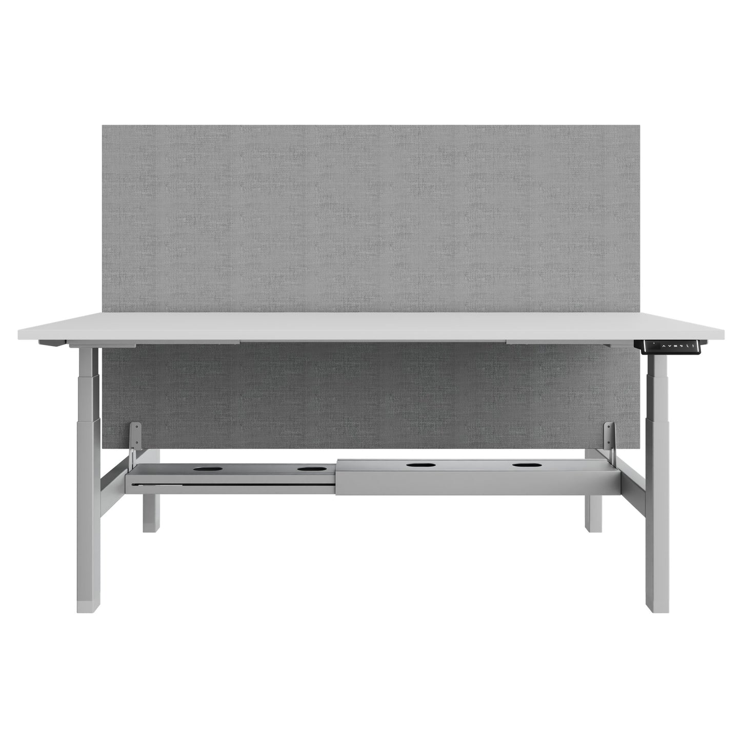 TELDRA Pro Team-Schreibtisch | 1600-1800 mm, elektrisch höhenverstellbar, Weiß