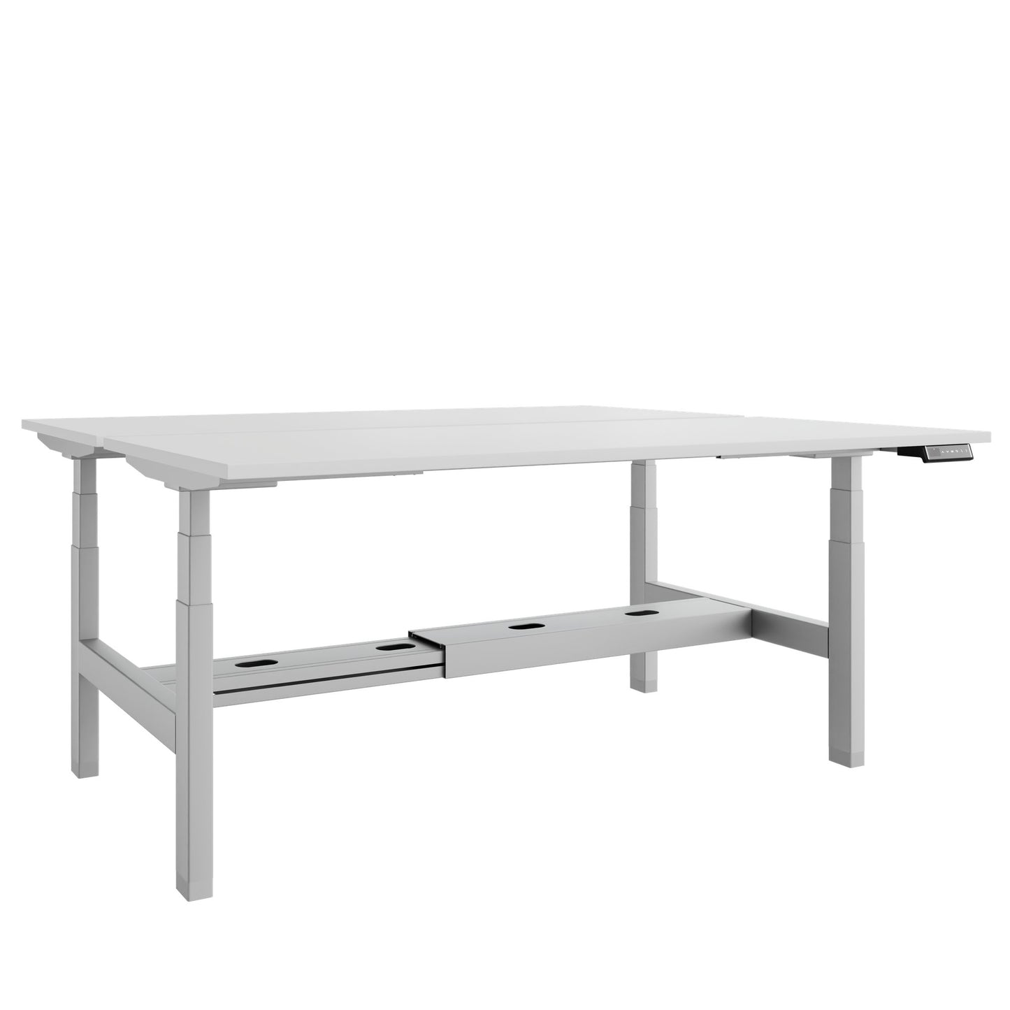 TELDRA Pro Team-Schreibtisch | 1600-1800 mm, elektrisch höhenverstellbar, Weiß