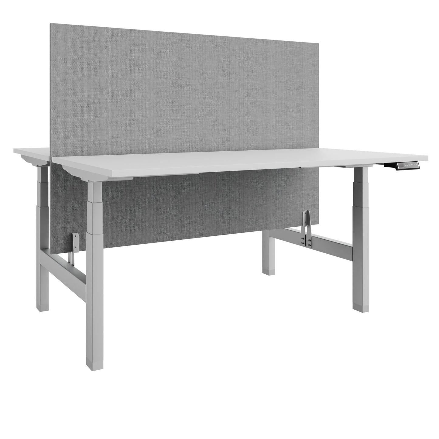 TELDRA Pro Team-Schreibtisch | 1600-1800 mm, elektrisch höhenverstellbar, Weiß