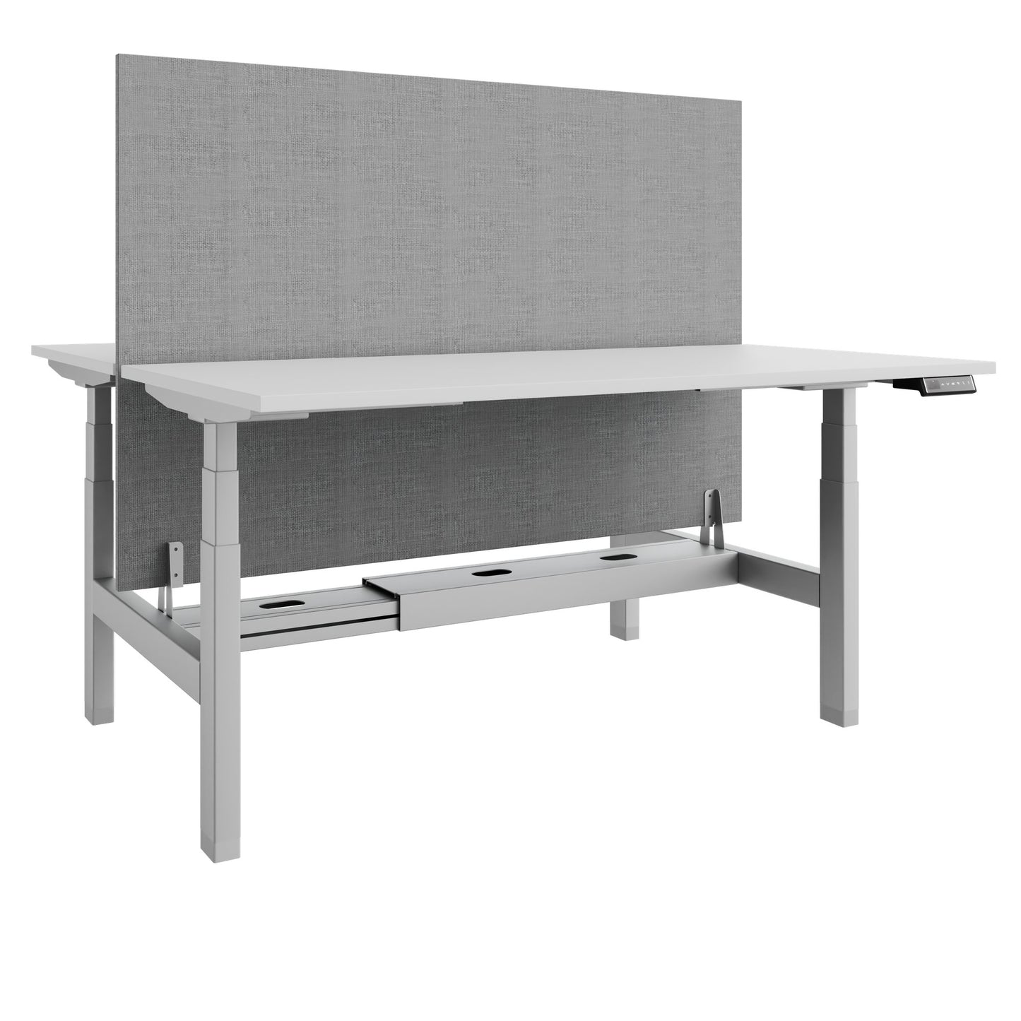 TELDRA Pro Team-Schreibtisch | 1600-1800 mm, elektrisch höhenverstellbar, Weiß