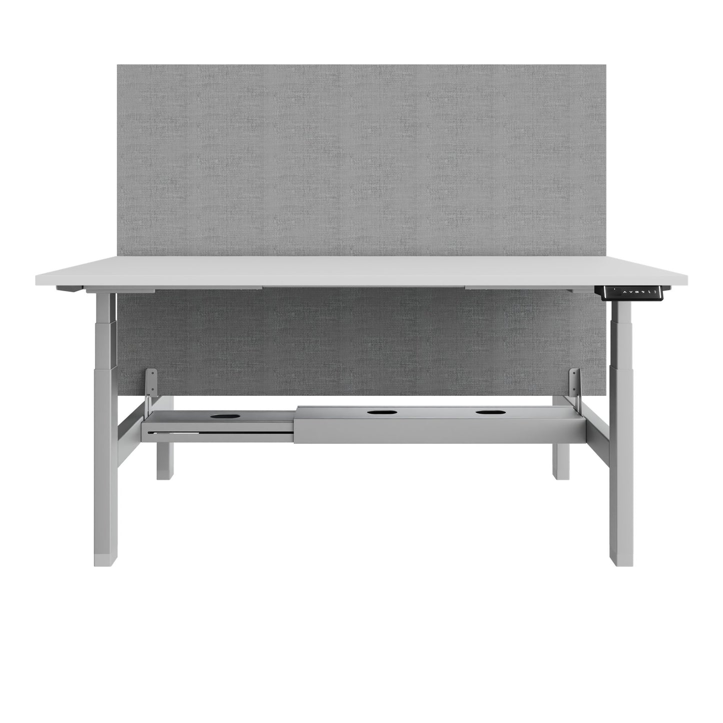 TELDRA Pro Team-Schreibtisch | 1600-1800 mm, elektrisch höhenverstellbar, Weiß