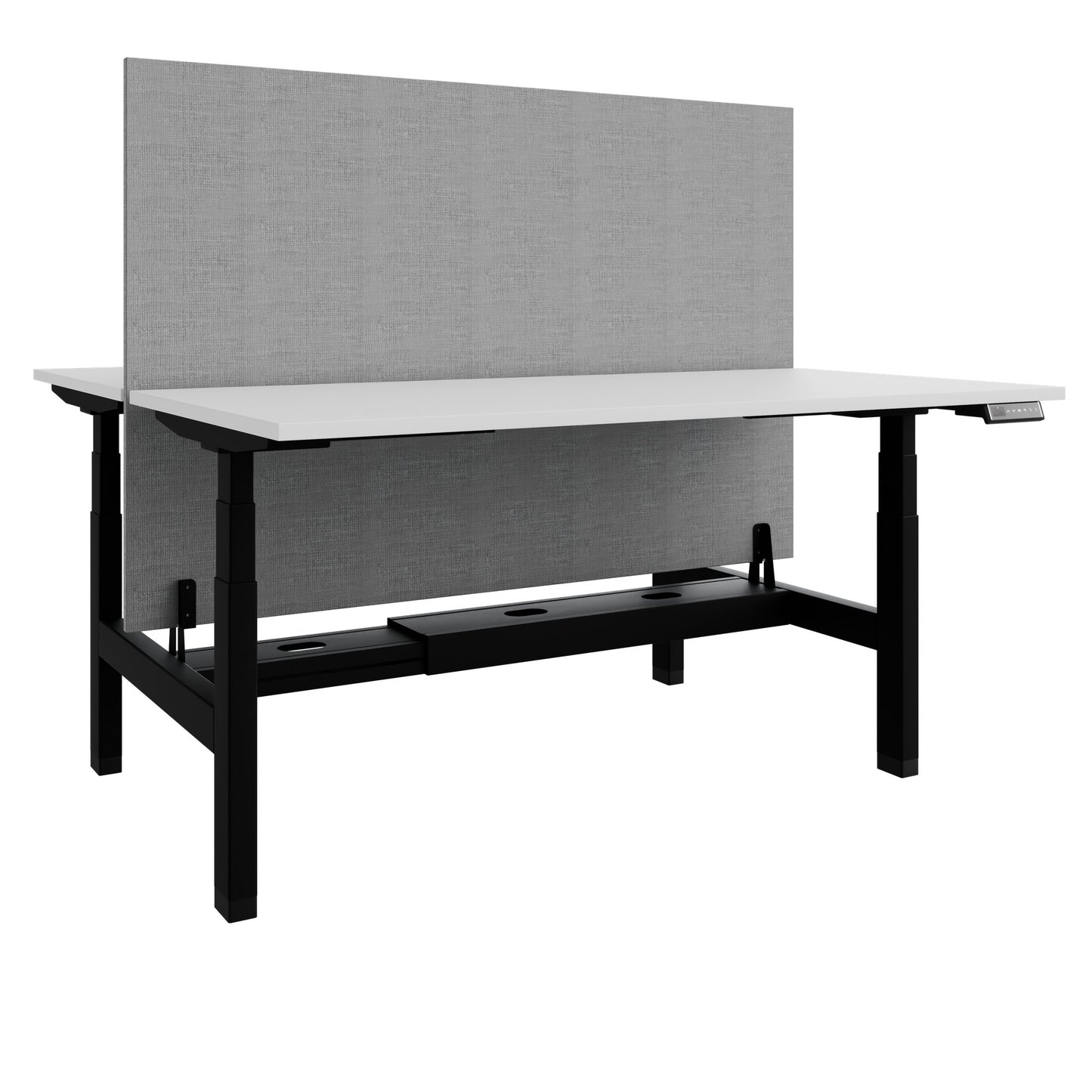 TELDRA Pro Team-Schreibtisch | 1600-1800 mm, elektrisch höhenverstellbar, Weiß