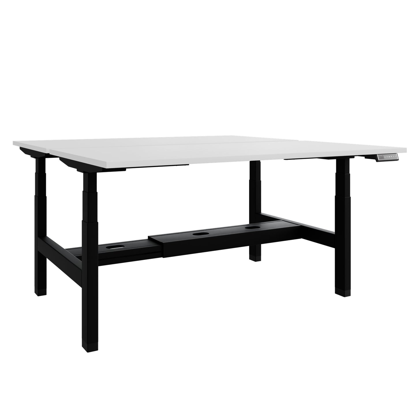 TELDRA Pro Team-Schreibtisch | 1600-1800 mm, elektrisch höhenverstellbar, Weiß