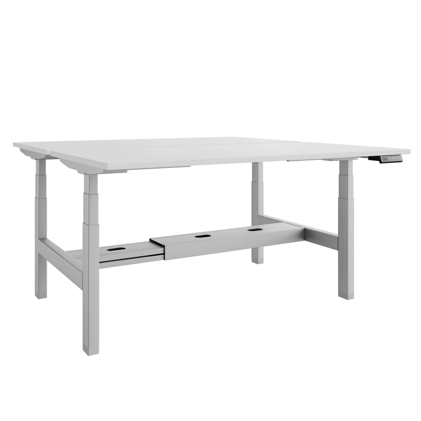 TELDRA Pro Team-Schreibtisch | 1600-1800 mm, elektrisch höhenverstellbar, Weiß