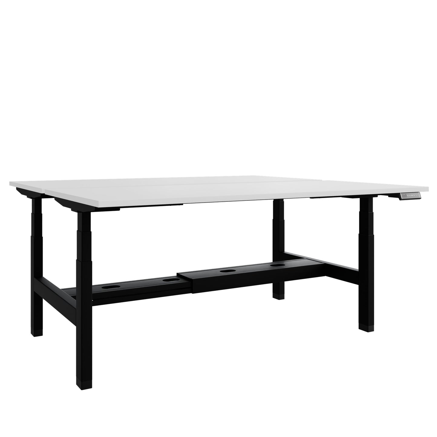 TELDRA Pro Team-Schreibtisch | 1600-1800 mm, elektrisch höhenverstellbar, Weiß