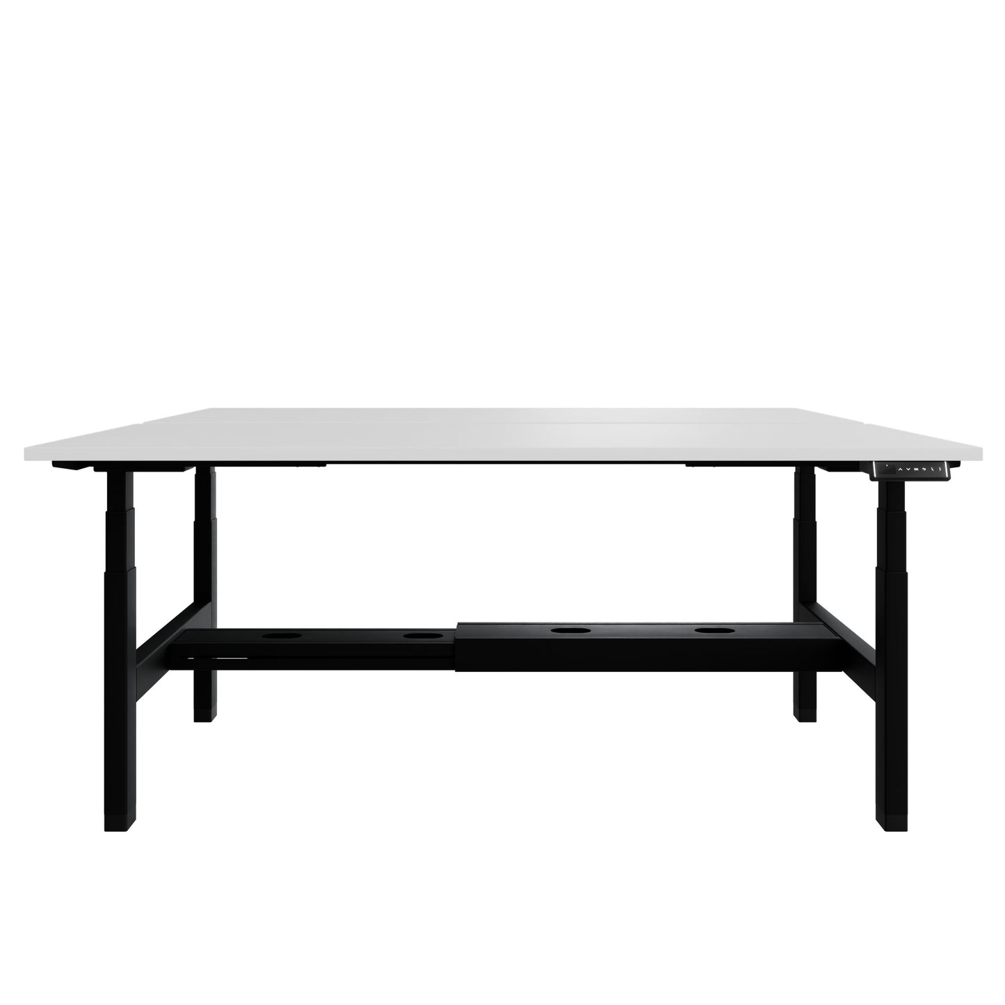 TELDRA Pro Team-Schreibtisch | 1600-1800 mm, elektrisch höhenverstellbar, Weiß