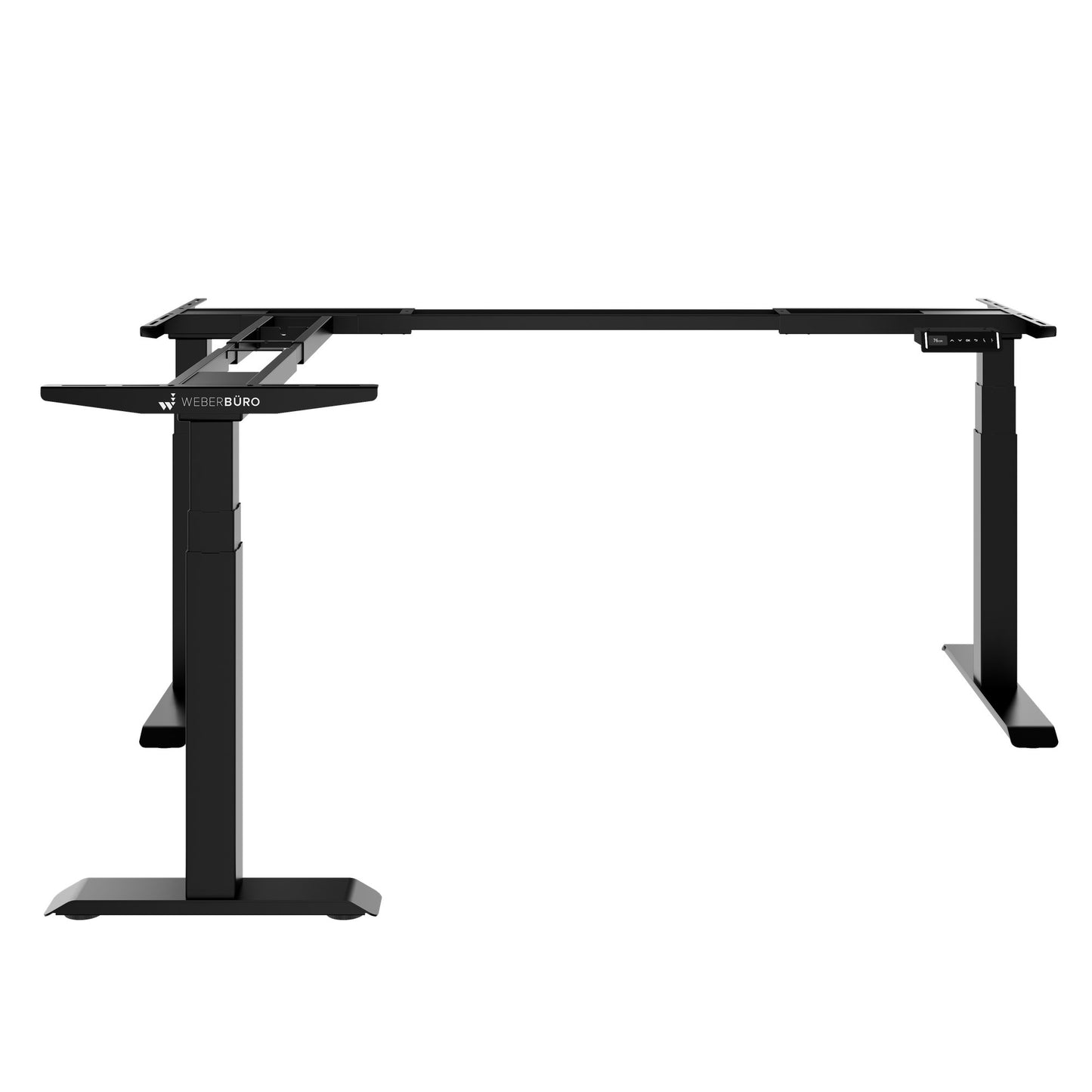 Piètement de bureau d'angle TELDRA Pro | 1075-1801 mm, réglable en hauteur électriquement