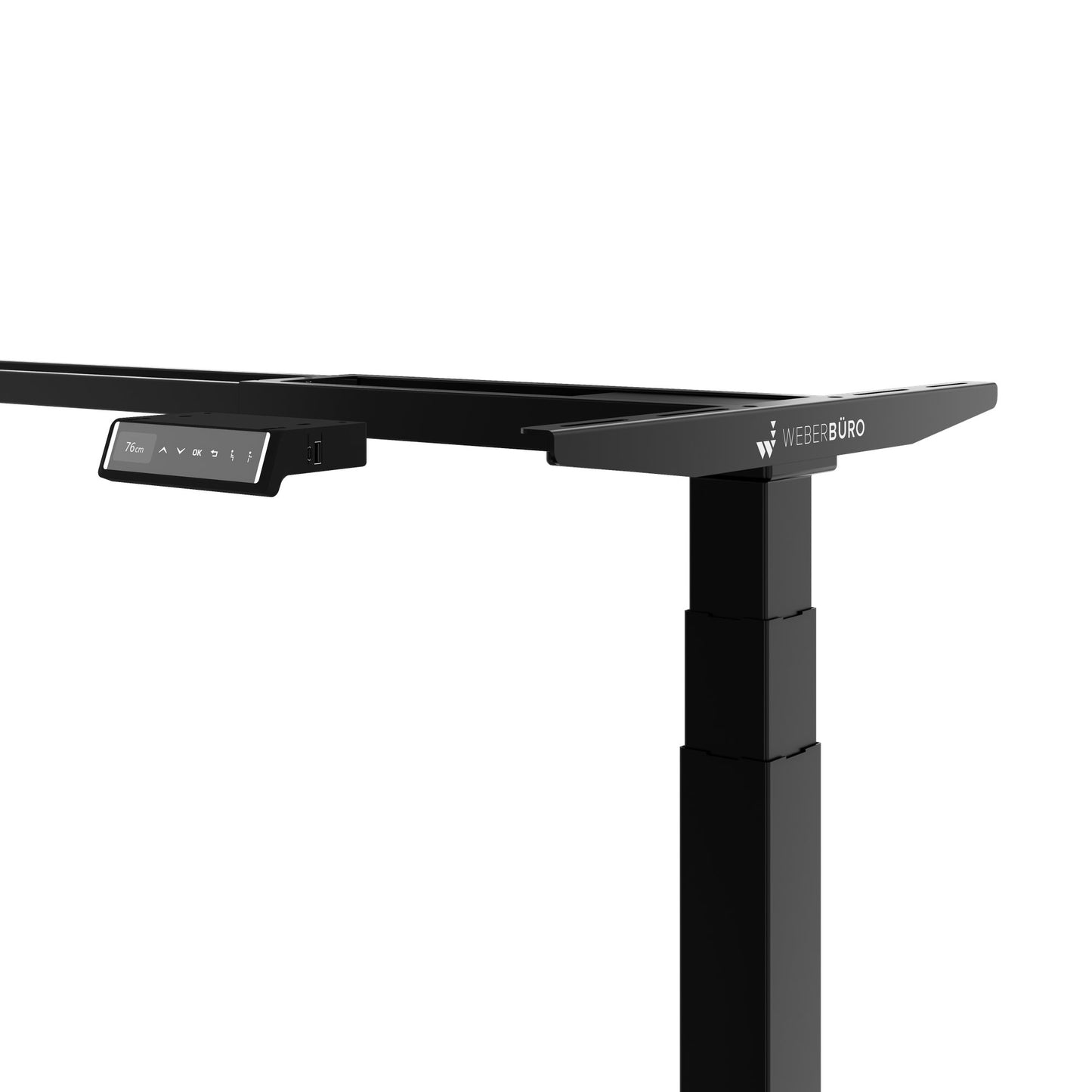 Piètement de bureau d'angle TELDRA Pro | 1075-1801 mm, réglable en hauteur électriquement