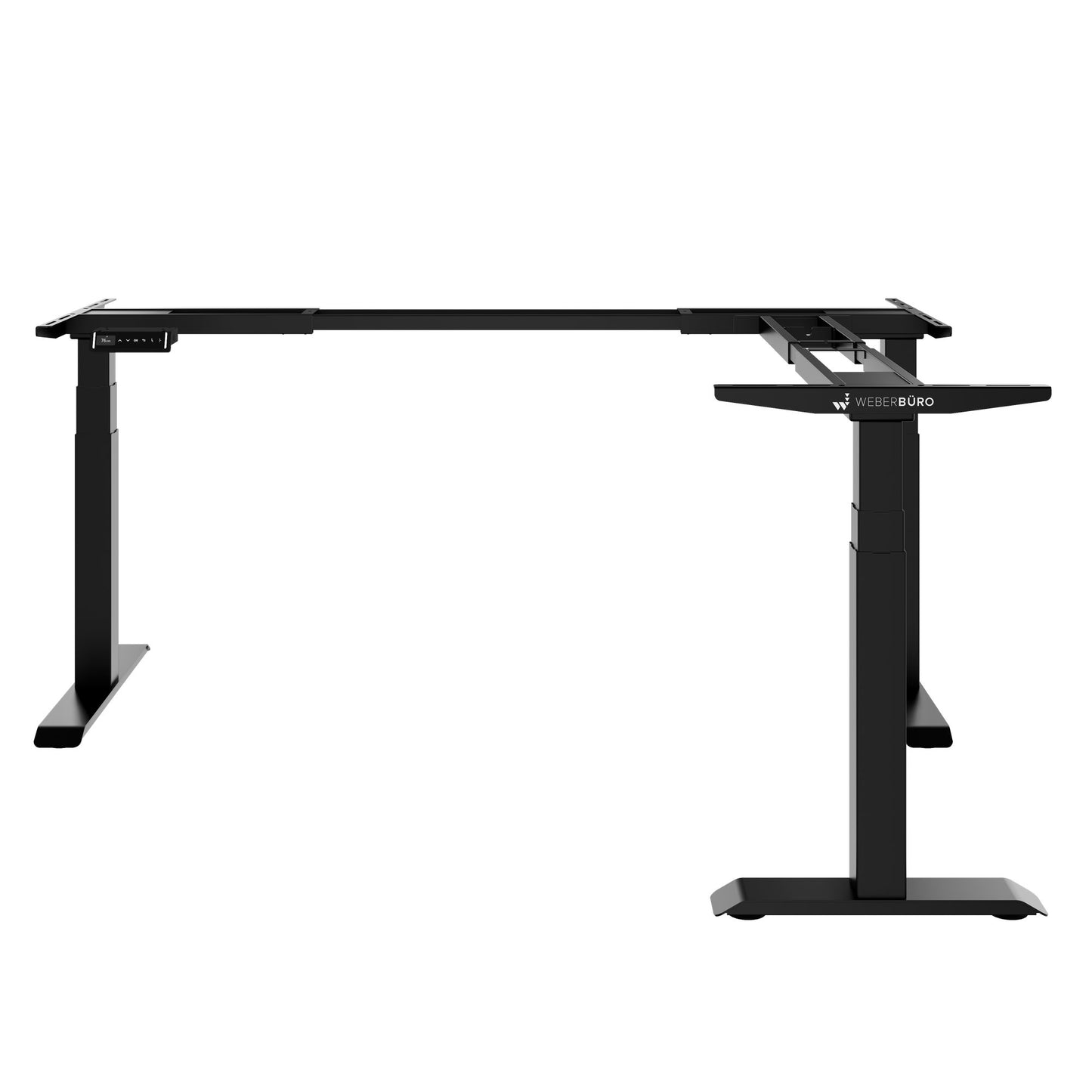 Piètement de bureau d'angle TELDRA Pro | 1075-1801 mm, réglable en hauteur électriquement