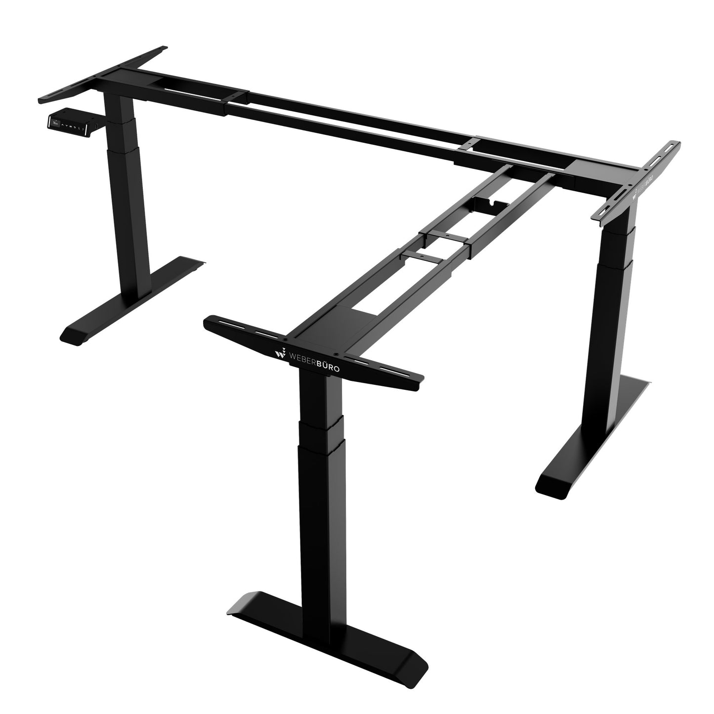 Piètement de bureau d'angle TELDRA Pro | 1075-1801 mm, réglable en hauteur électriquement