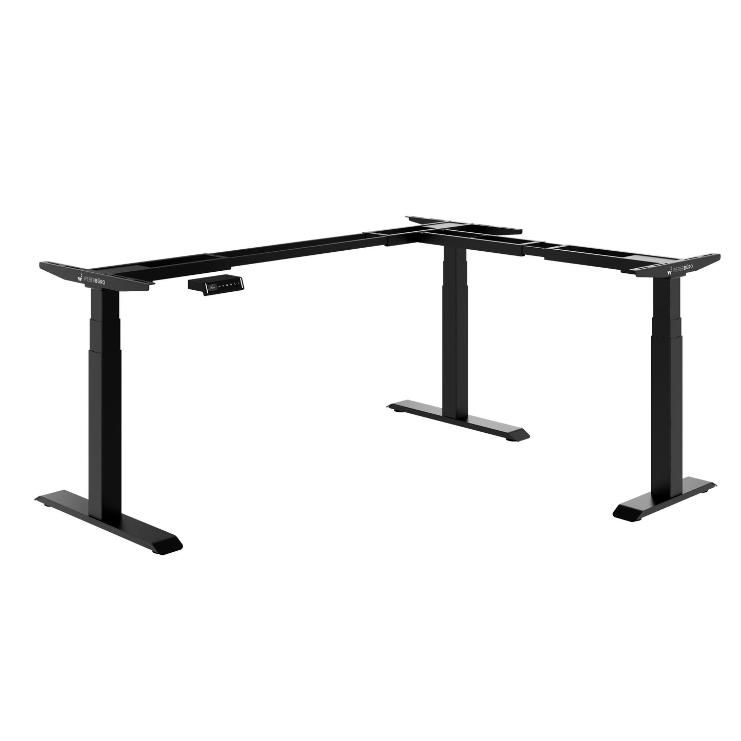 Piètement de bureau d'angle TELDRA Pro | 1075-1801 mm, réglable en hauteur électriquement