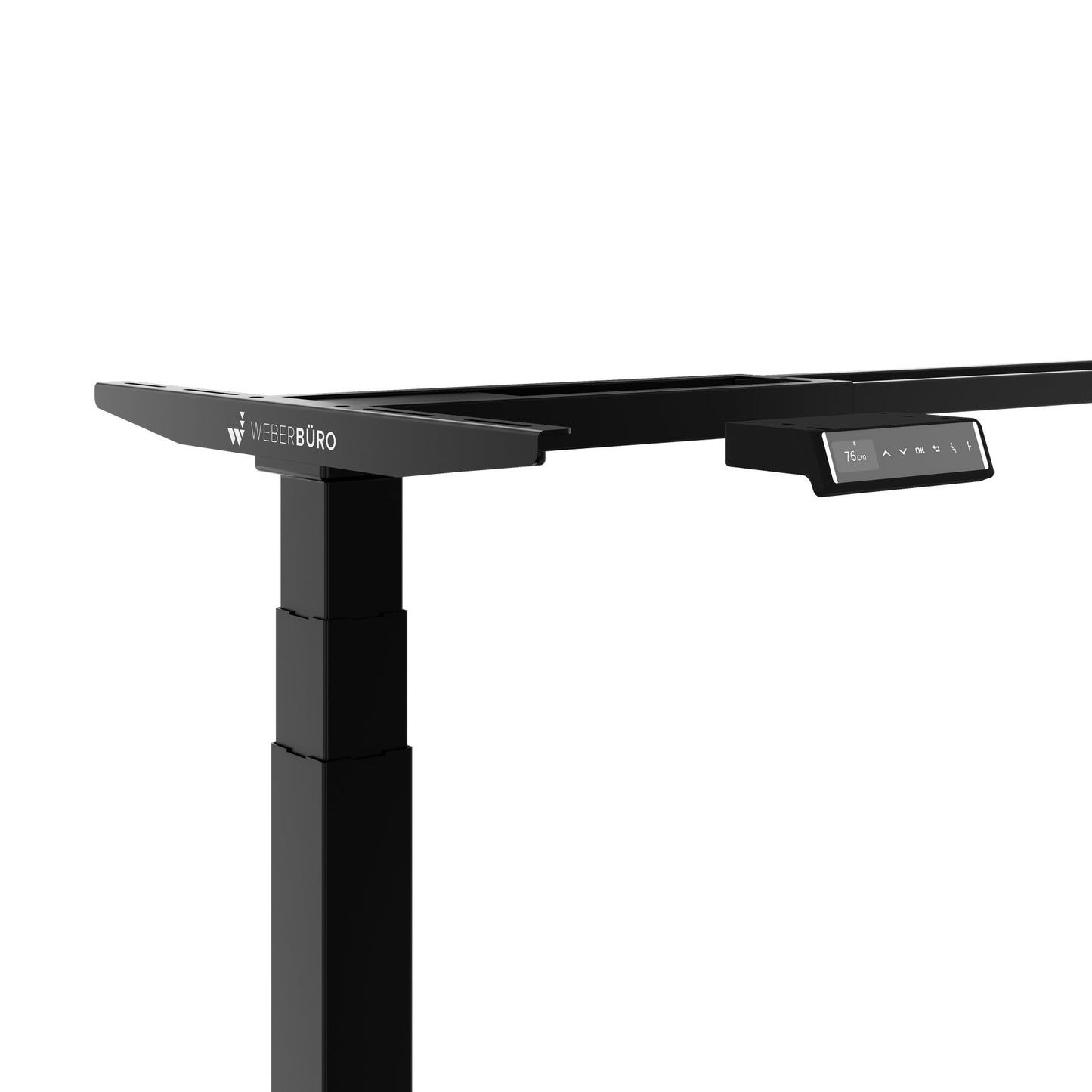 Piètement de bureau d'angle TELDRA Pro | 1075-1801 mm, réglable en hauteur électriquement