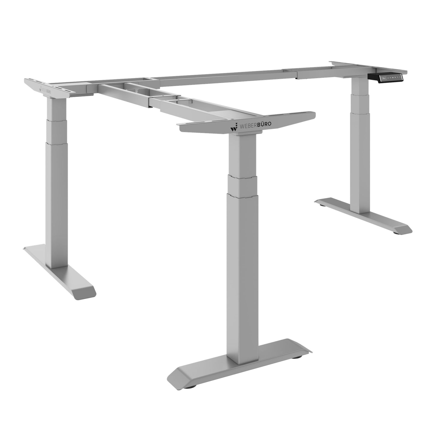 Piètement de bureau d'angle TELDRA Pro | 1075-1801 mm, réglable en hauteur électriquement