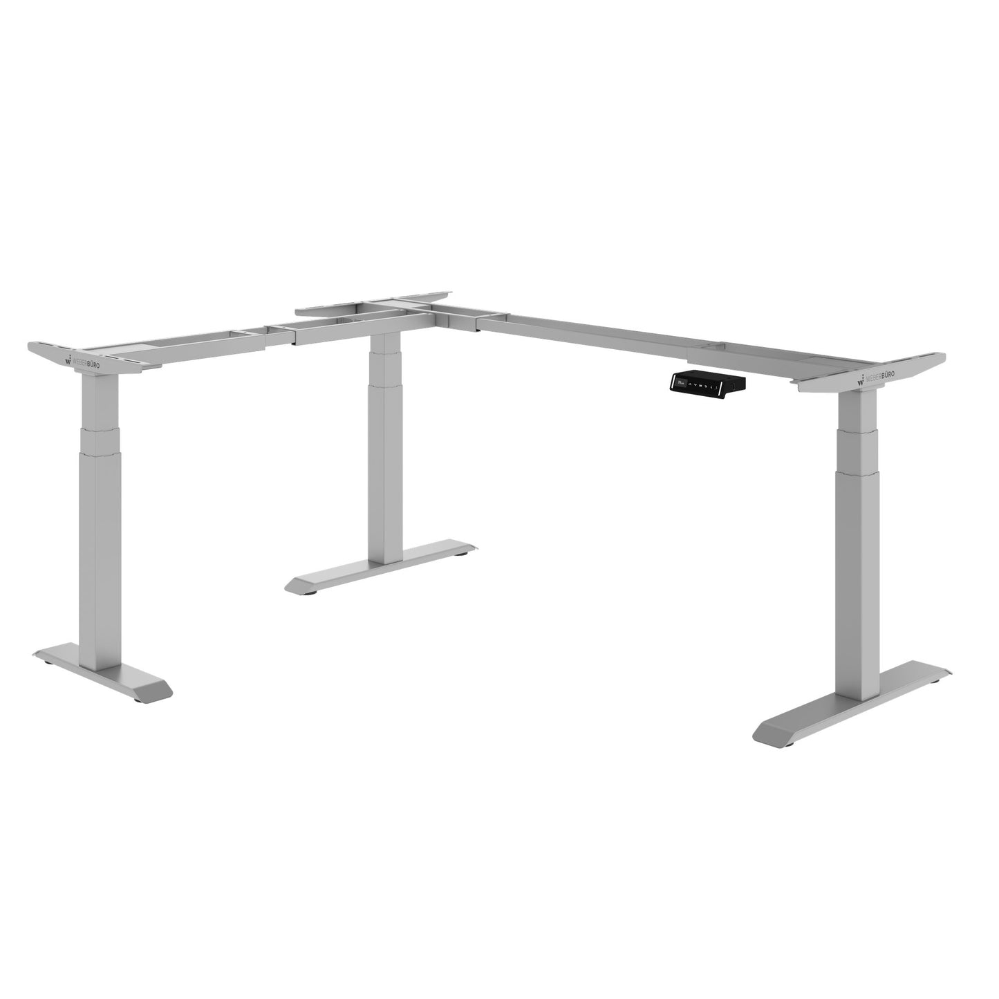 Piètement de bureau d'angle TELDRA Pro | 1075-1801 mm, réglable en hauteur électriquement