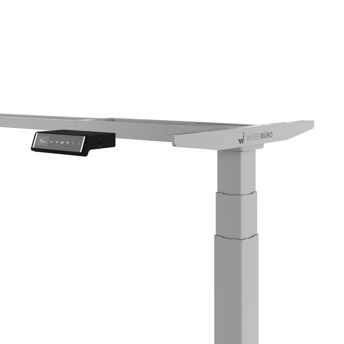 Piètement de bureau d'angle TELDRA Pro | 1075-1801 mm, réglable en hauteur électriquement