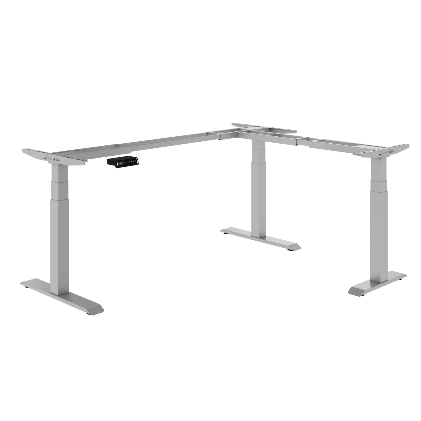 Piètement de bureau d'angle TELDRA Pro | 1075-1801 mm, réglable en hauteur électriquement