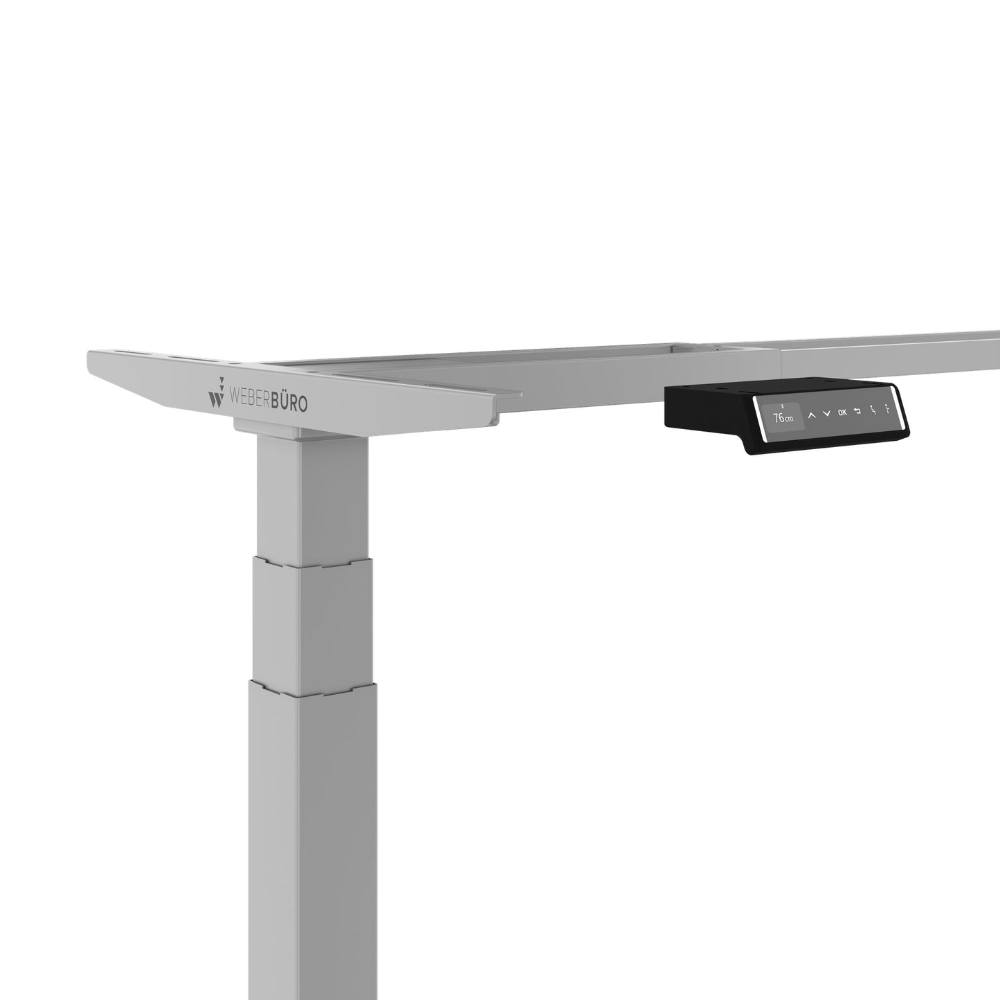 Piètement de bureau d'angle TELDRA Pro | 1075-1801 mm, réglable en hauteur électriquement