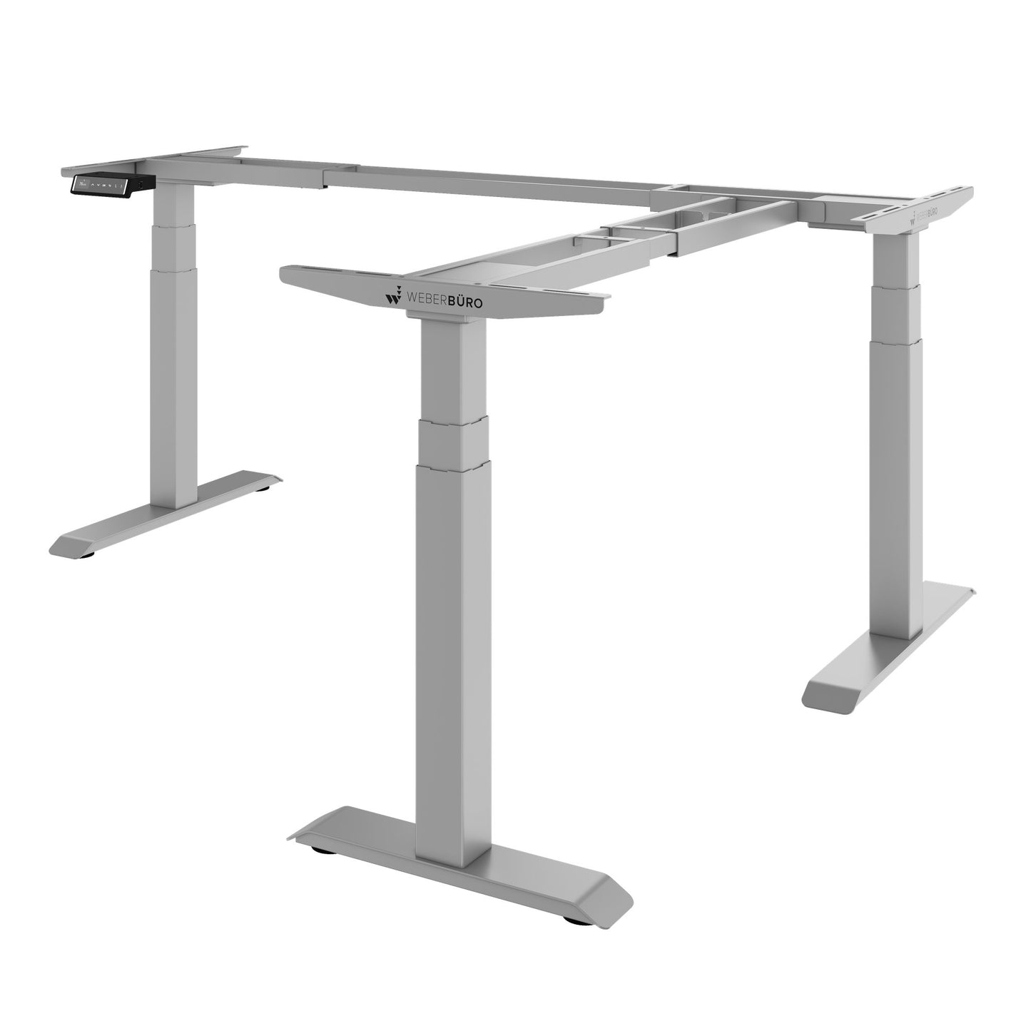 Piètement de bureau d'angle TELDRA Pro | 1075-1801 mm, réglable en hauteur électriquement
