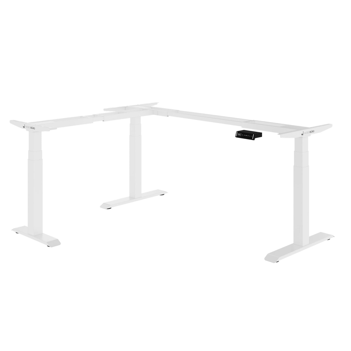 Piètement de bureau d'angle TELDRA Pro | 1075-1801 mm, réglable en hauteur électriquement