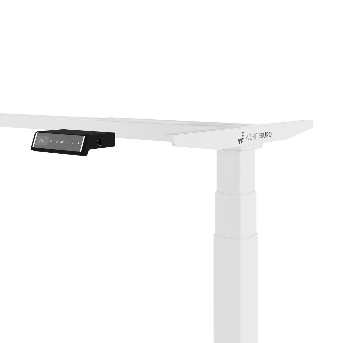 Piètement de bureau d'angle TELDRA Pro | 1075-1801 mm, réglable en hauteur électriquement