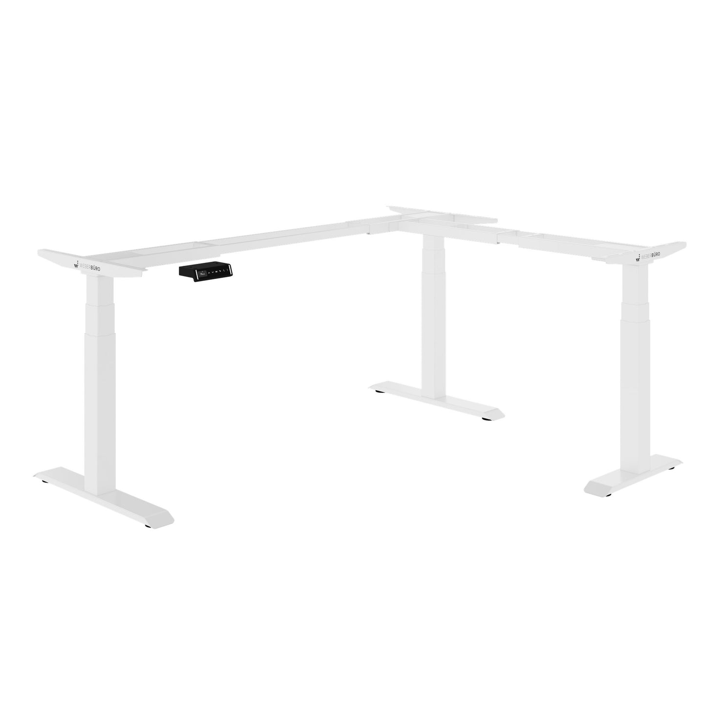 Piètement de bureau d'angle TELDRA Pro | 1075-1801 mm, réglable en hauteur électriquement