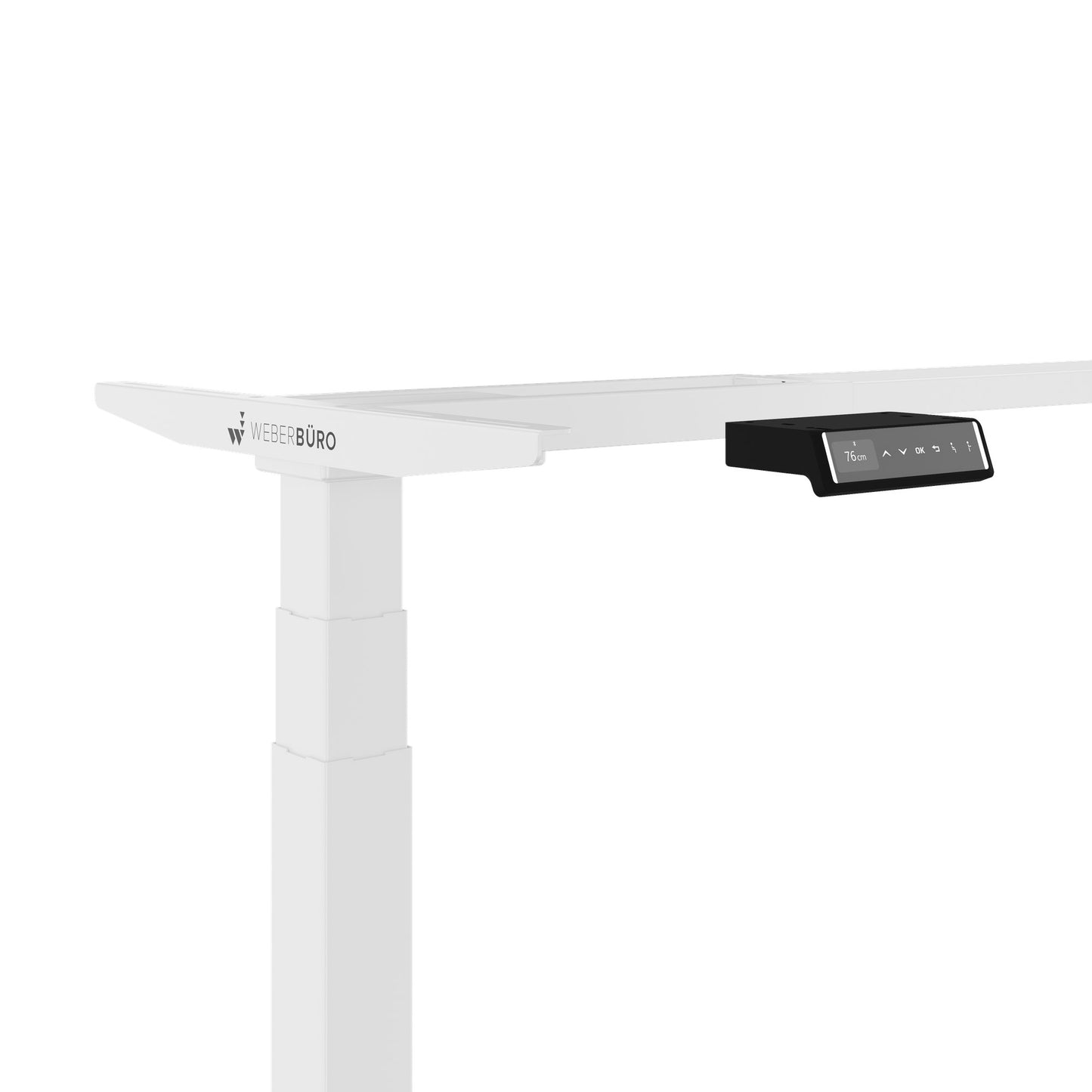 Piètement de bureau d'angle TELDRA Pro | 1075-1801 mm, réglable en hauteur électriquement