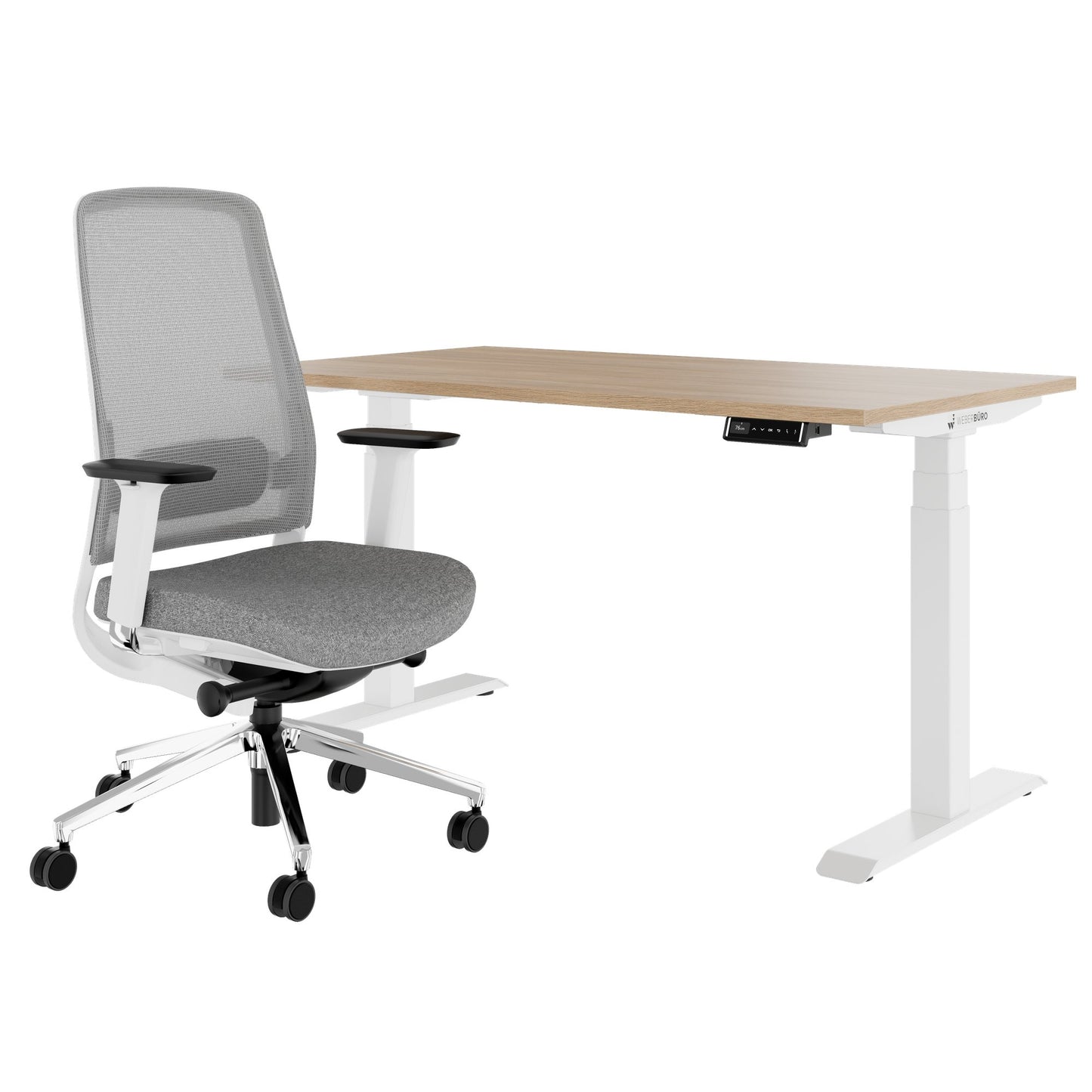 TELDRA Pro & FILO | Set per postazione di lavoro, rovere ambra